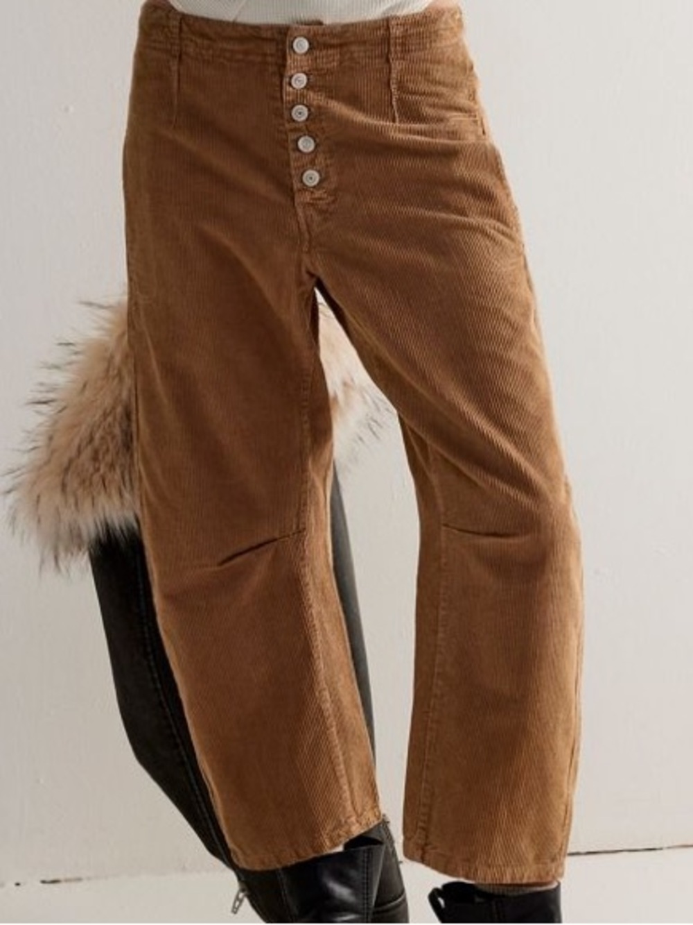 We The Free Osaka Cord Barrel Jeans Griege/Taupe